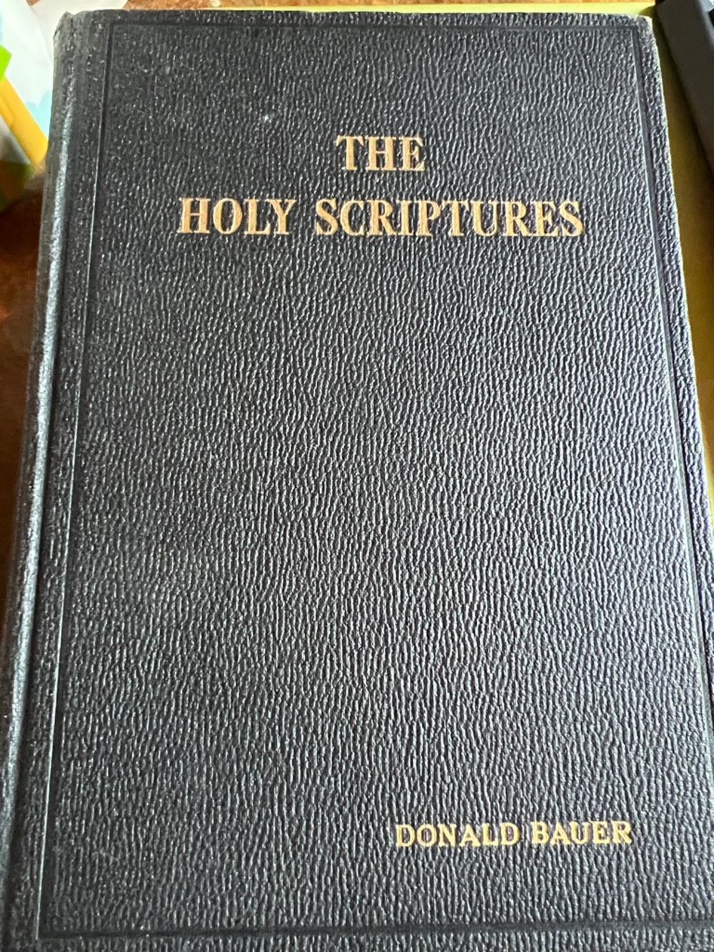 1956 The Holy Scriptures Hardcover Book in Black with Gold Lettering
